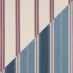 Schumacher 86882 Double Face Stripes Denim Rosé fabric swatch