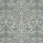 Schumacher 86592 Dougal Damask Mist fabric swatch