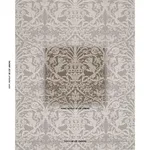 Schumacher 86590 Dougal Damask Smoke fabric swatch