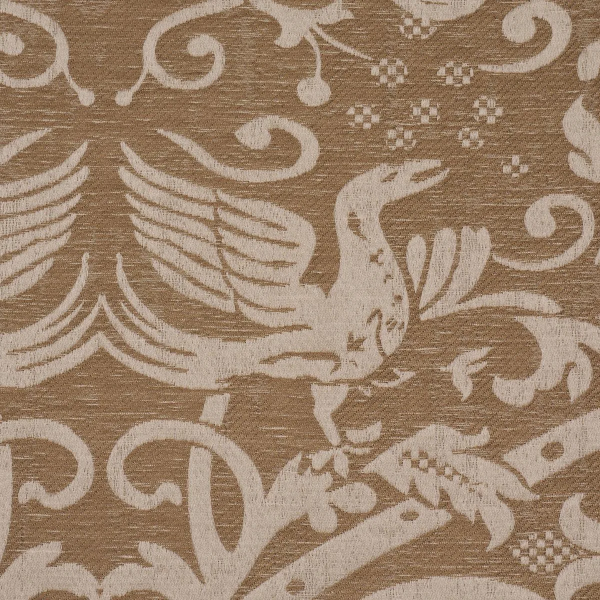 Schumacher 86591 Dougal Damask Wheat fabric swatch