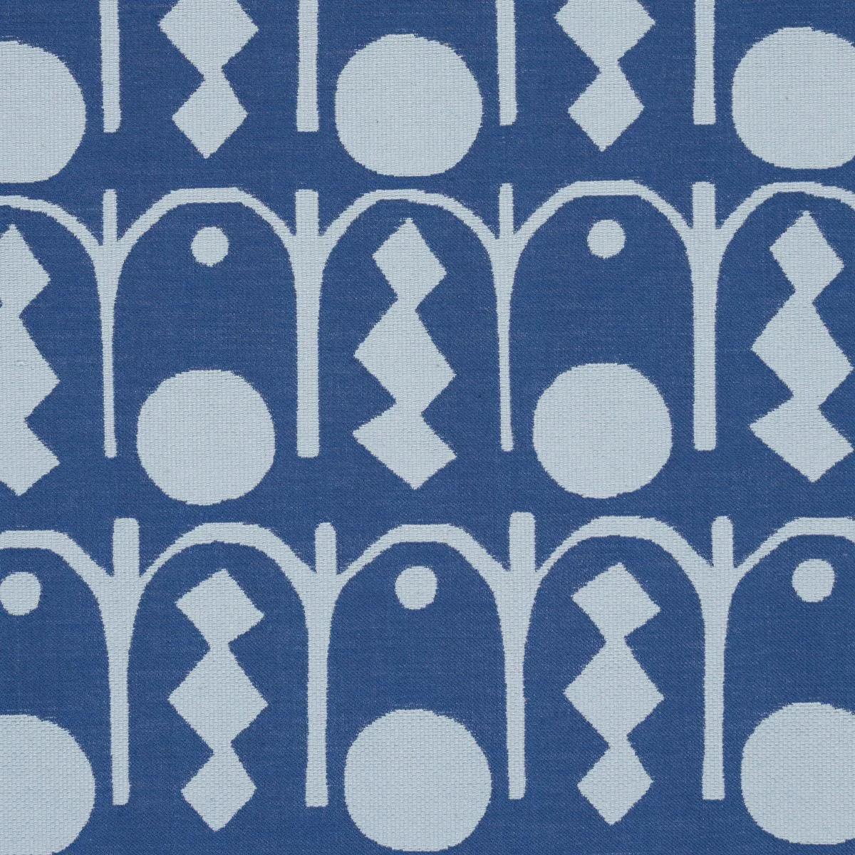 Schumacher 83411 Downtown Blues fabric swatch