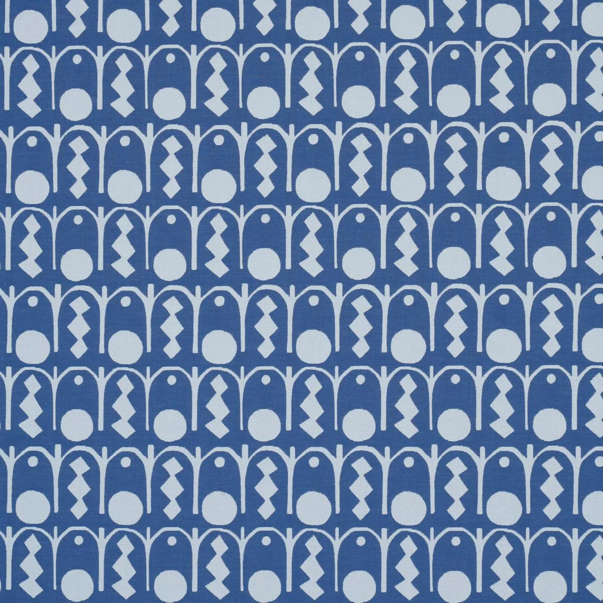 Schumacher 83411 Downtown Blues fabric swatch