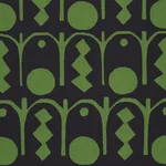 Schumacher 83412 Downtown Green And Black fabric swatch