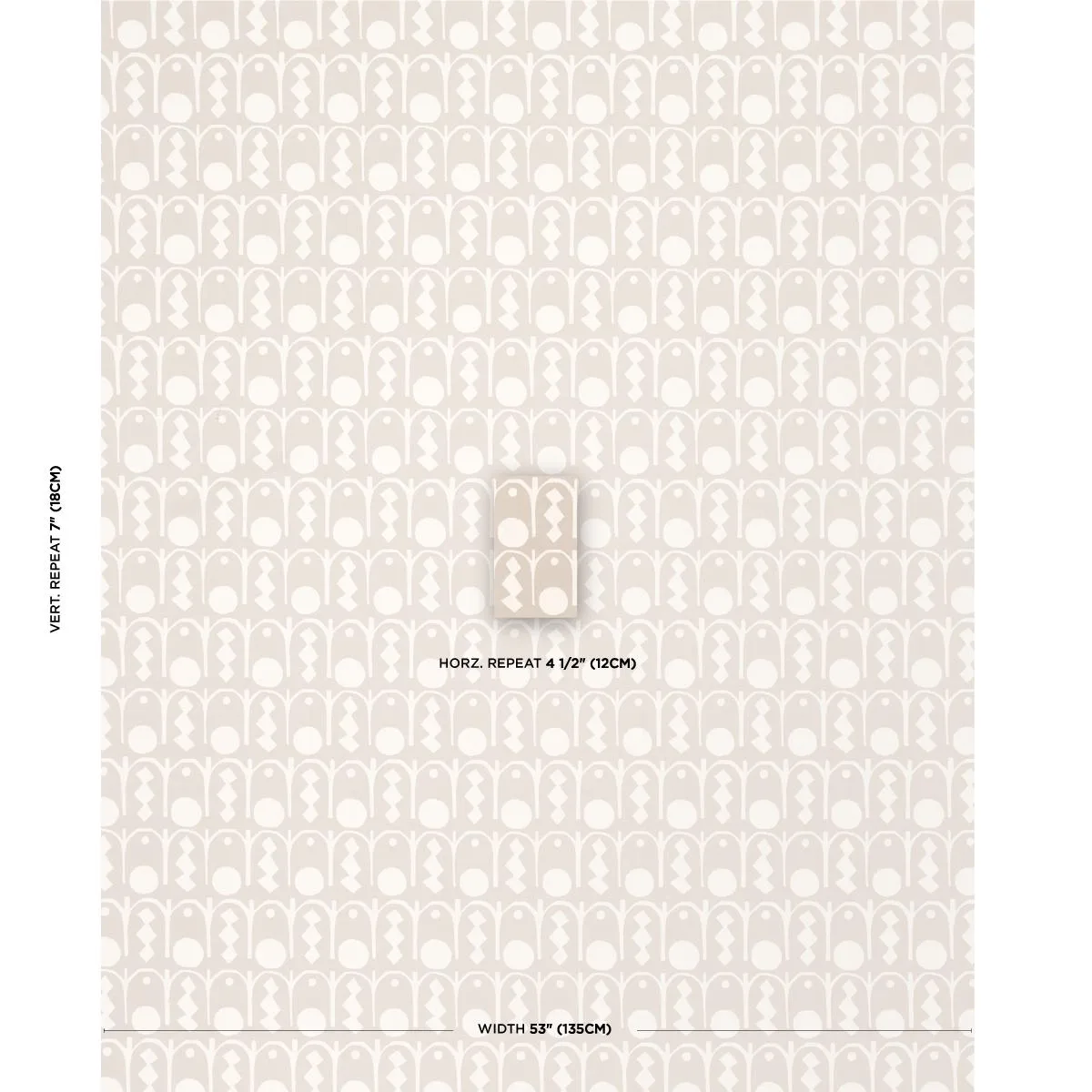 Schumacher 83410 Downtown Natural fabric swatch