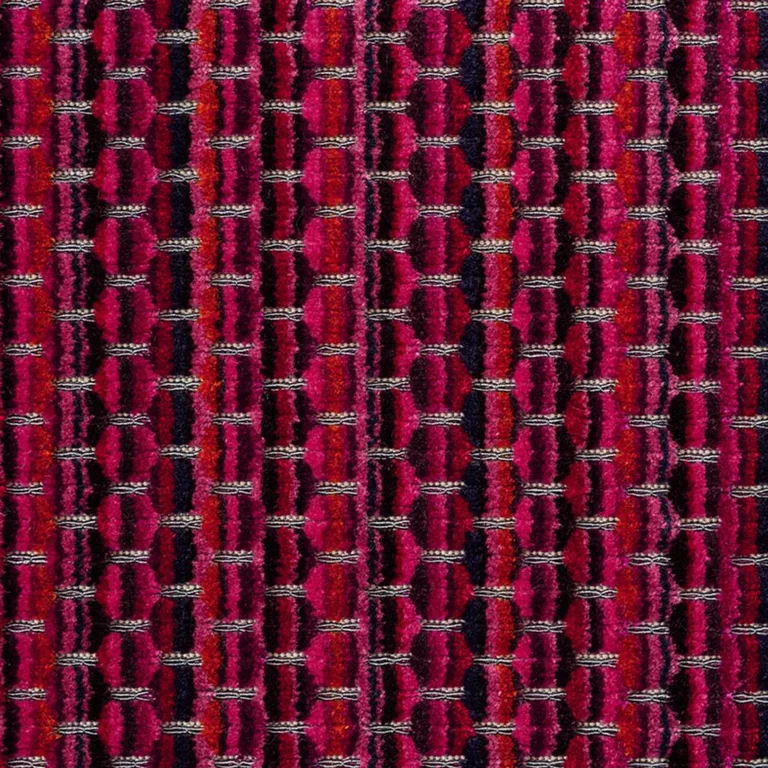 Schumacher 66914 Downtown Velvet Garnet fabric swatch