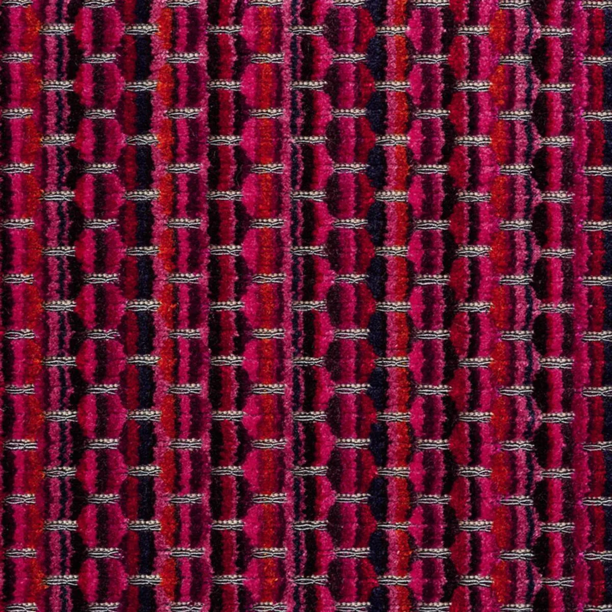 Schumacher 66914 Downtown Velvet Garnet fabric swatch