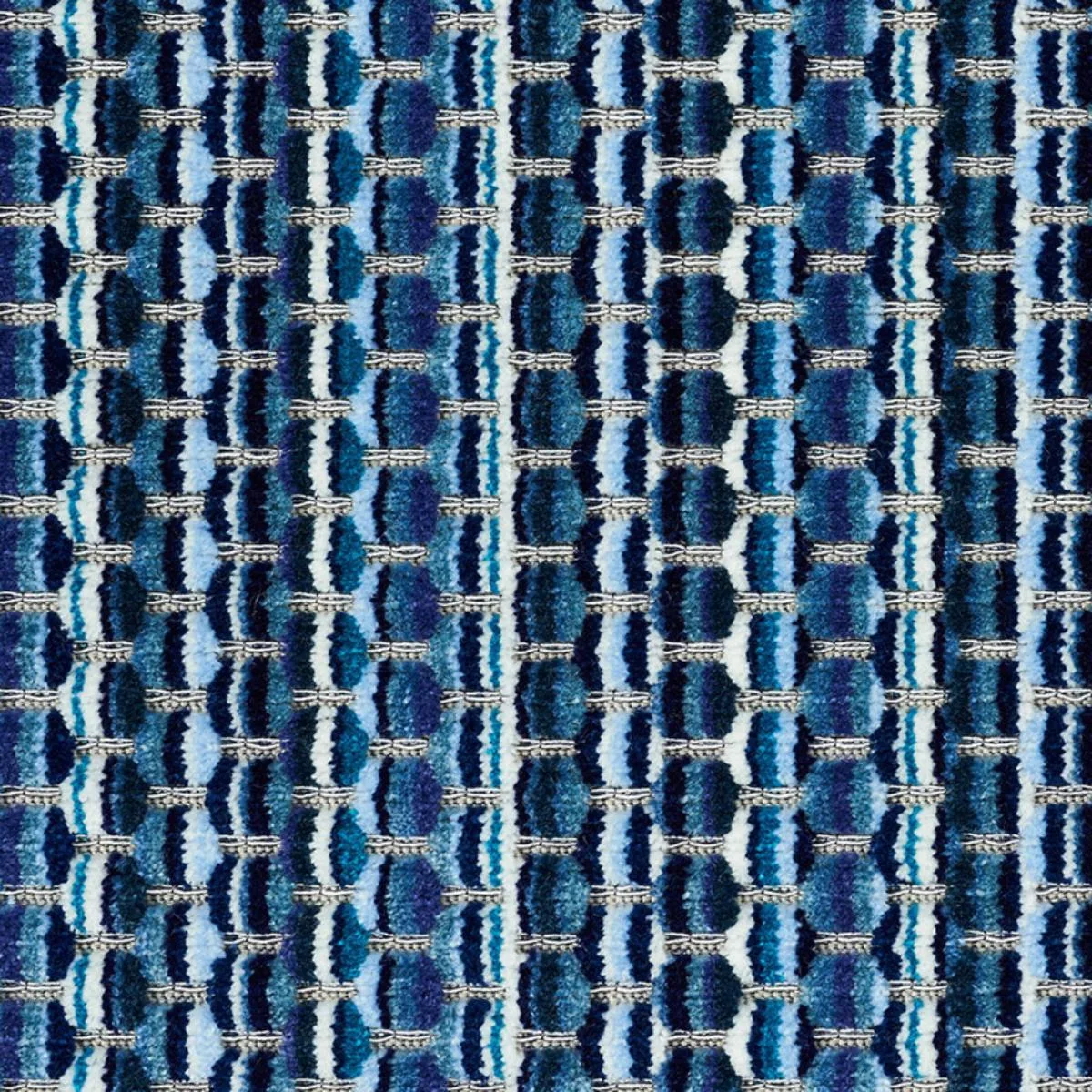 Schumacher 66913 Downtown Velvet Indigo fabric swatch