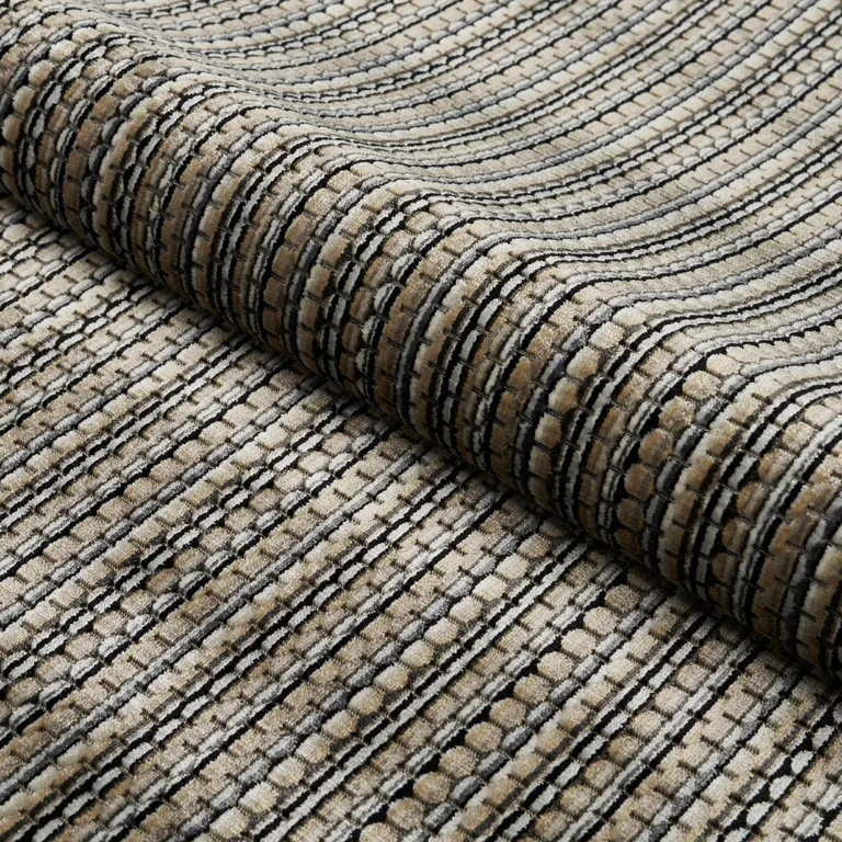Schumacher 66916 Downtown Velvet Pebble fabric swatch