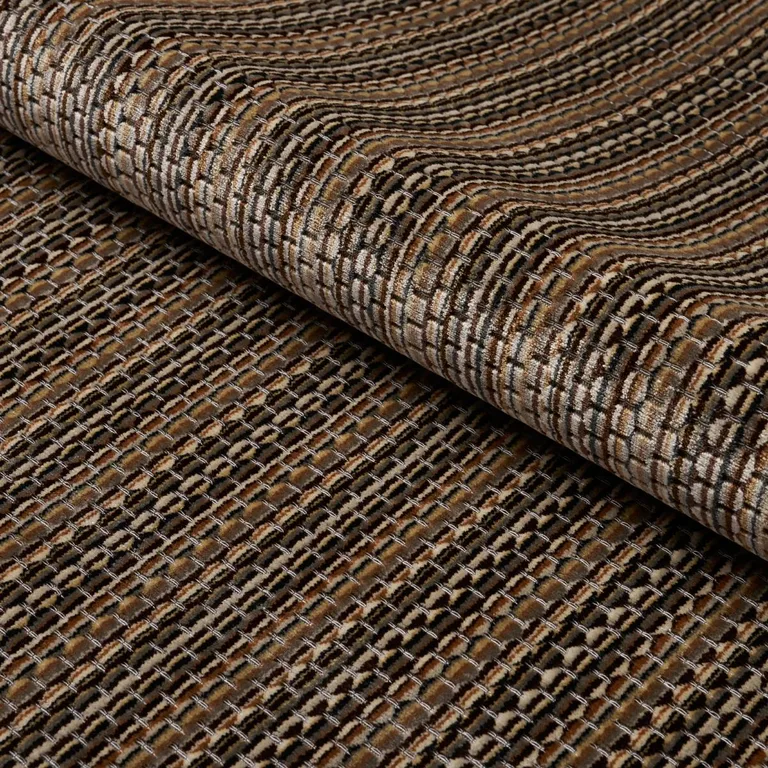 Schumacher 66915 Downtown Velvet Sepia fabric swatch