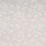 Schumacher 81551 Dragon Embroidery Ivory On Natural fabric swatch
