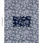 Schumacher 81550 Dragon Embroidery Navy fabric swatch