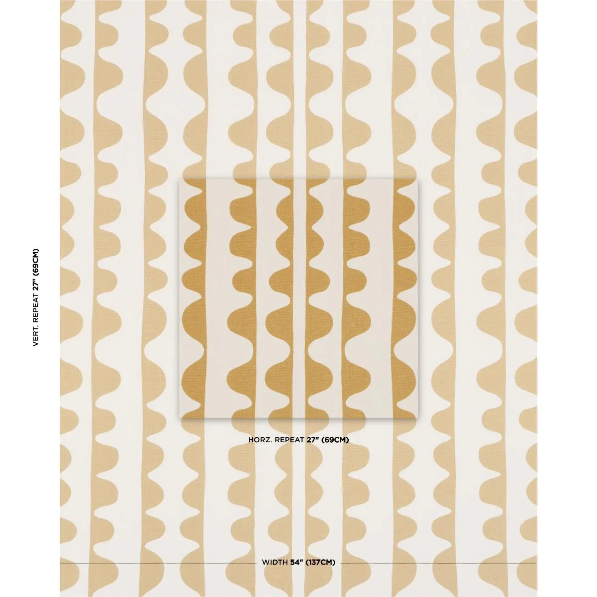 Schumacher 182460 Drift Ginger fabric swatch