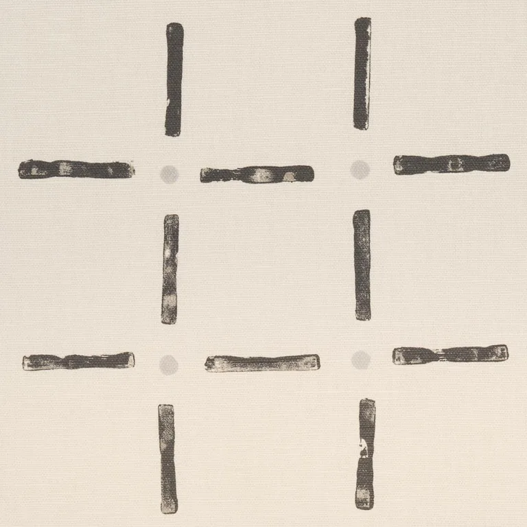 Schumacher 181853 Drifting Grid Black fabric swatch