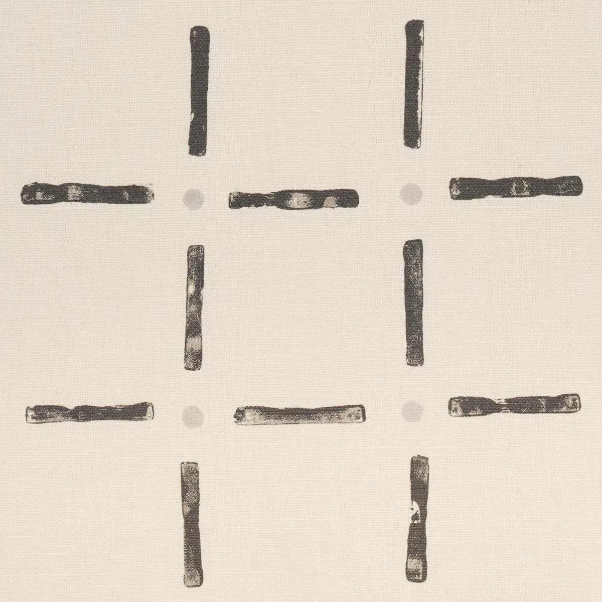 Schumacher 181853 Drifting Grid Black fabric swatch