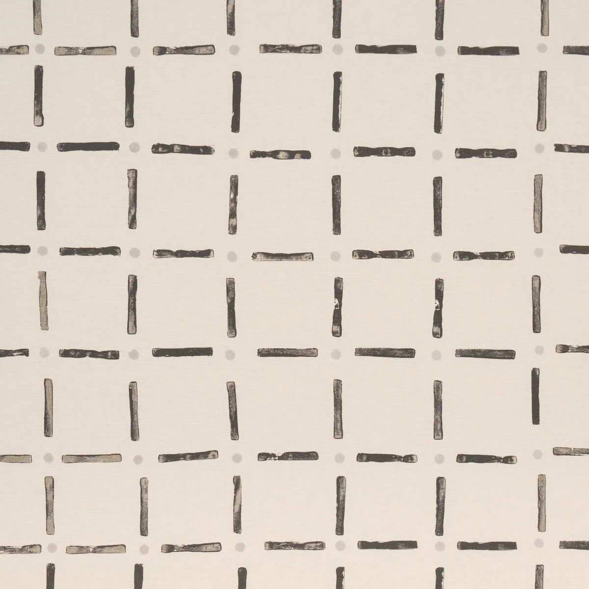 Schumacher 181853 Drifting Grid Black fabric swatch