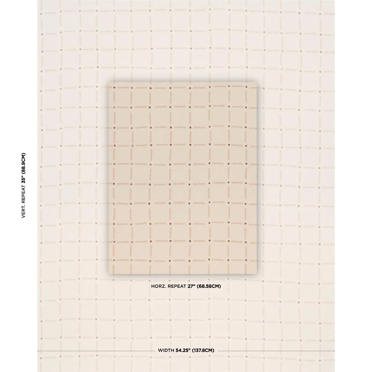 Schumacher 181850 Drifting Grid Petal fabric swatch
