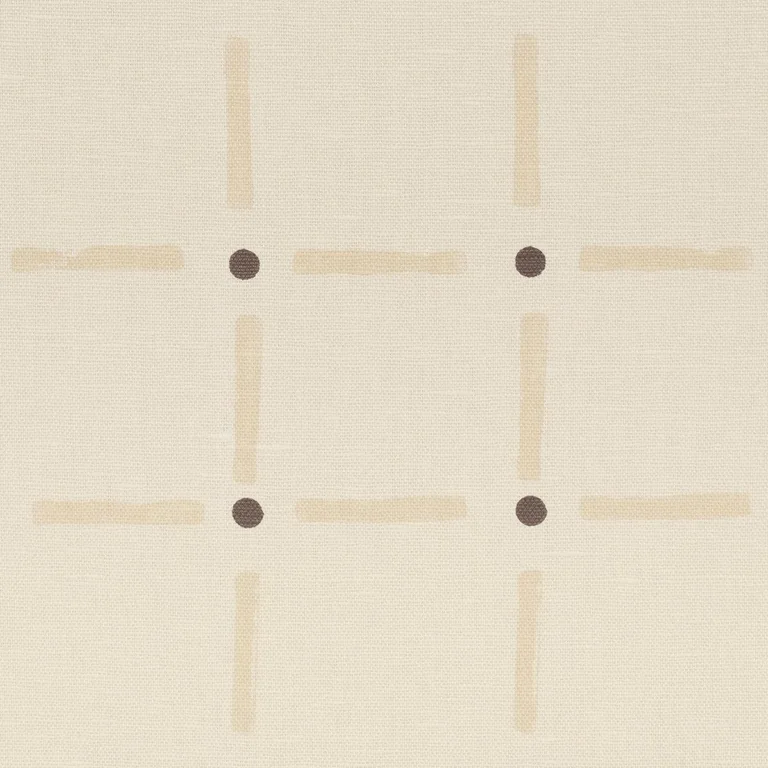Schumacher 181851 Drifting Grid Sand fabric swatch