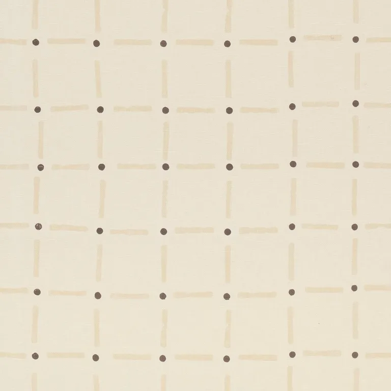 Schumacher 181851 Drifting Grid Sand fabric swatch