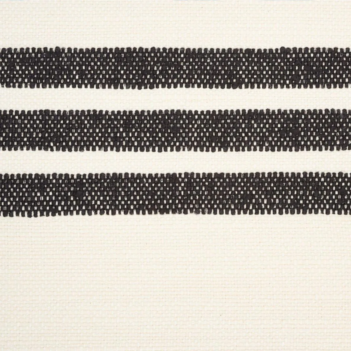 Schumacher 73290 Dune Stripe Black fabric swatch