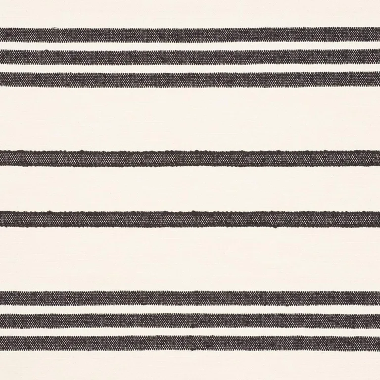 Schumacher 73290 Dune Stripe Black fabric swatch