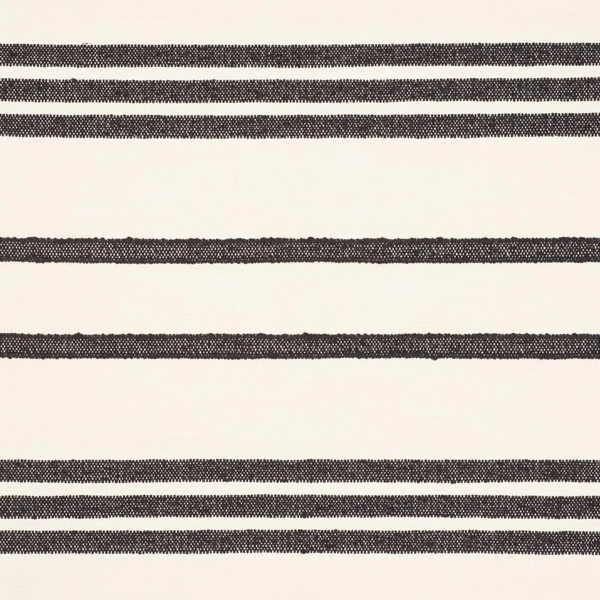 Schumacher 73290 Dune Stripe Black fabric swatch