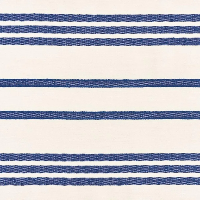 Schumacher 73291 Dune Stripe Blue fabric swatch