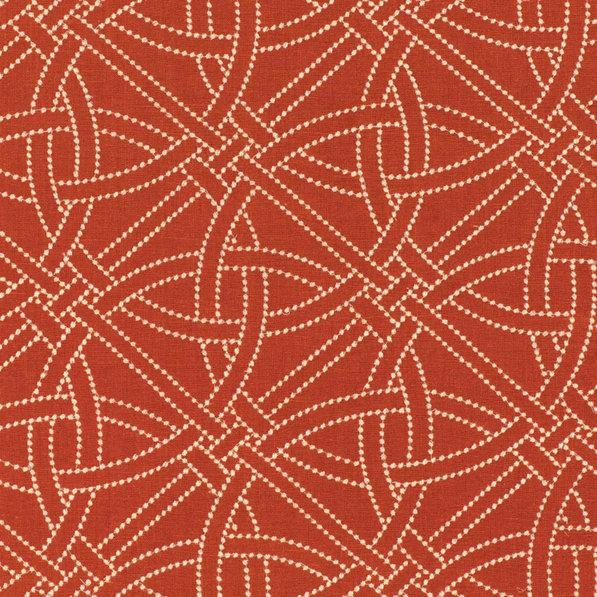 Schumacher 55690 Durance Embroidery Bittersweet fabric swatch