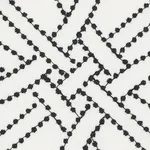 Schumacher 55695 Durance Embroidery Black & White fabric swatch