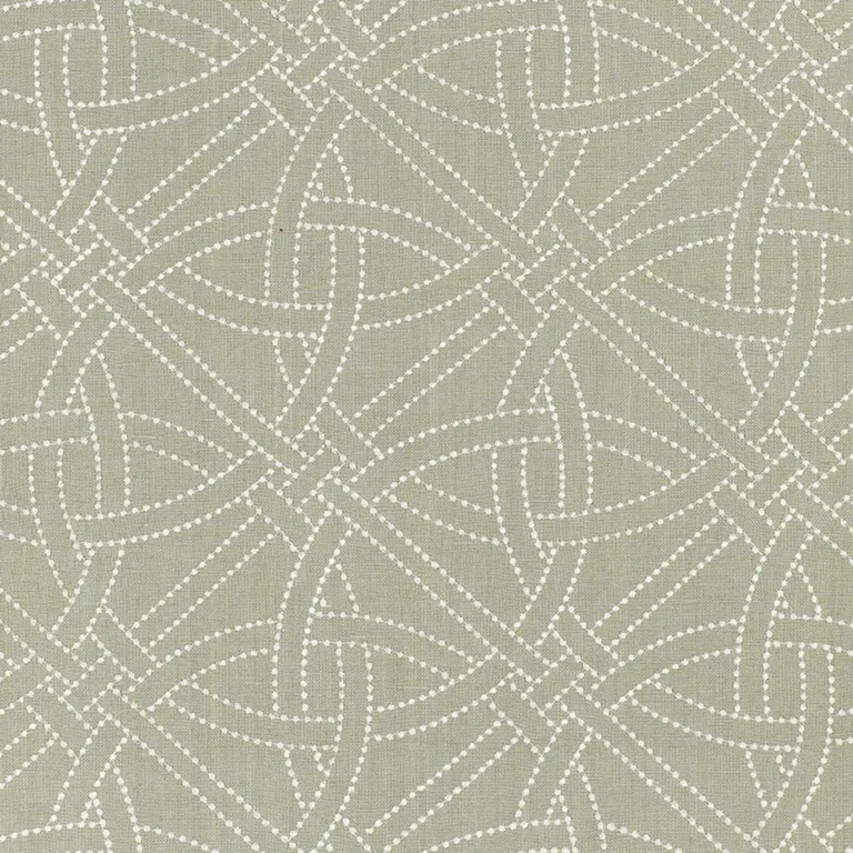 Schumacher 55693 Durance Embroidery Mineral fabric swatch