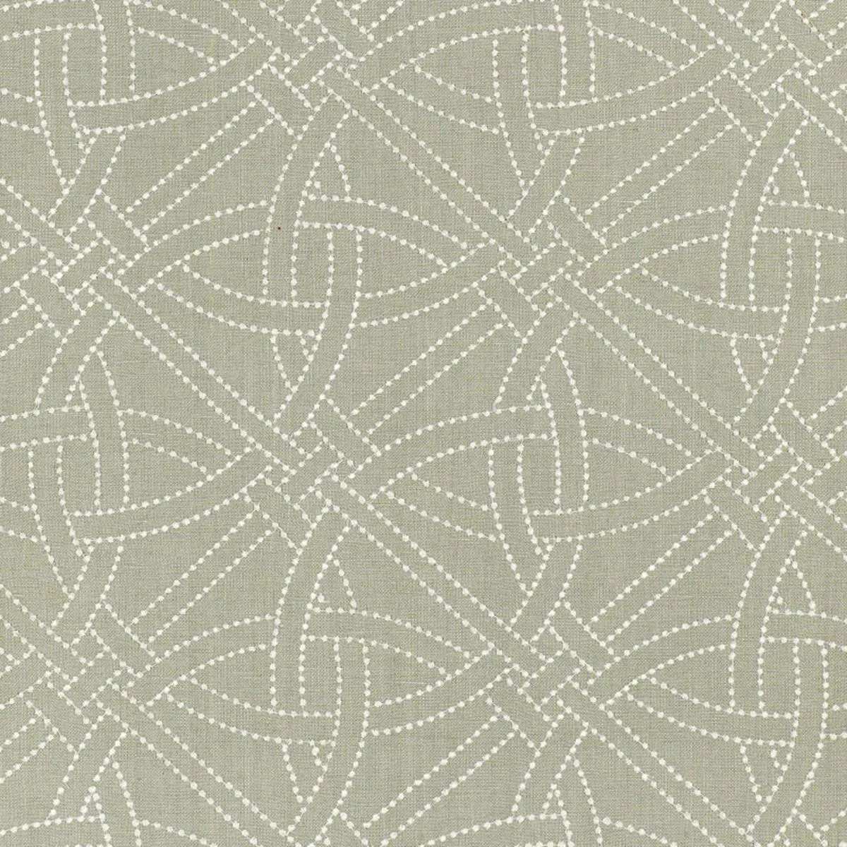 Schumacher 55693 Durance Embroidery Mineral fabric swatch