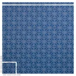 Schumacher 55696 Durance Embroidery Navy fabric swatch