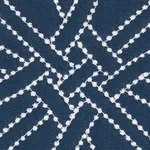 Schumacher 55696 Durance Embroidery Navy fabric swatch