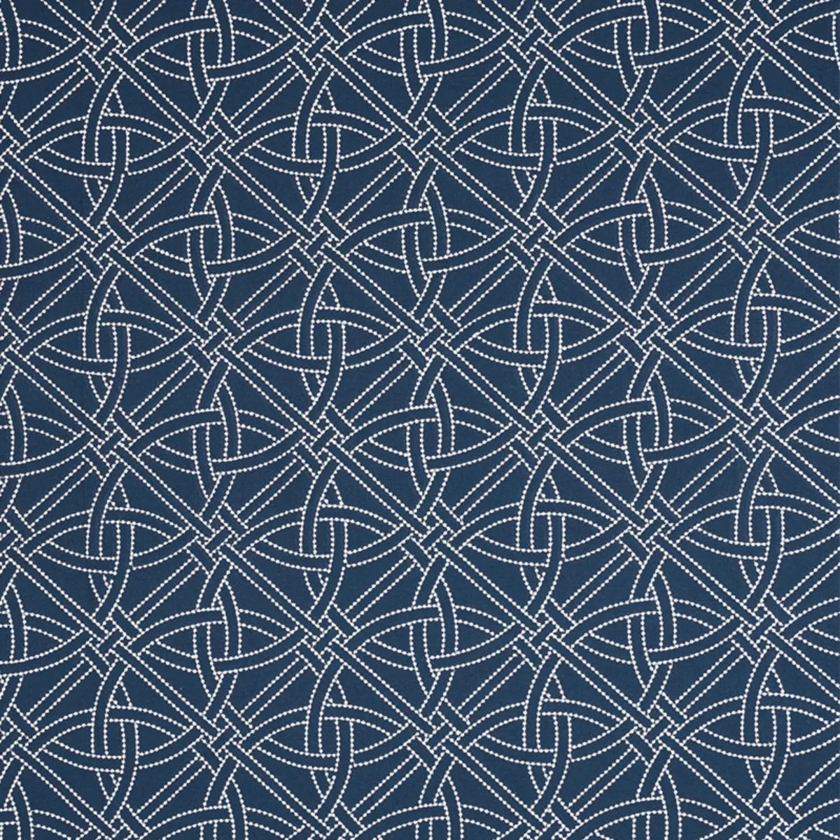 Schumacher 55696 Durance Embroidery Navy fabric swatch