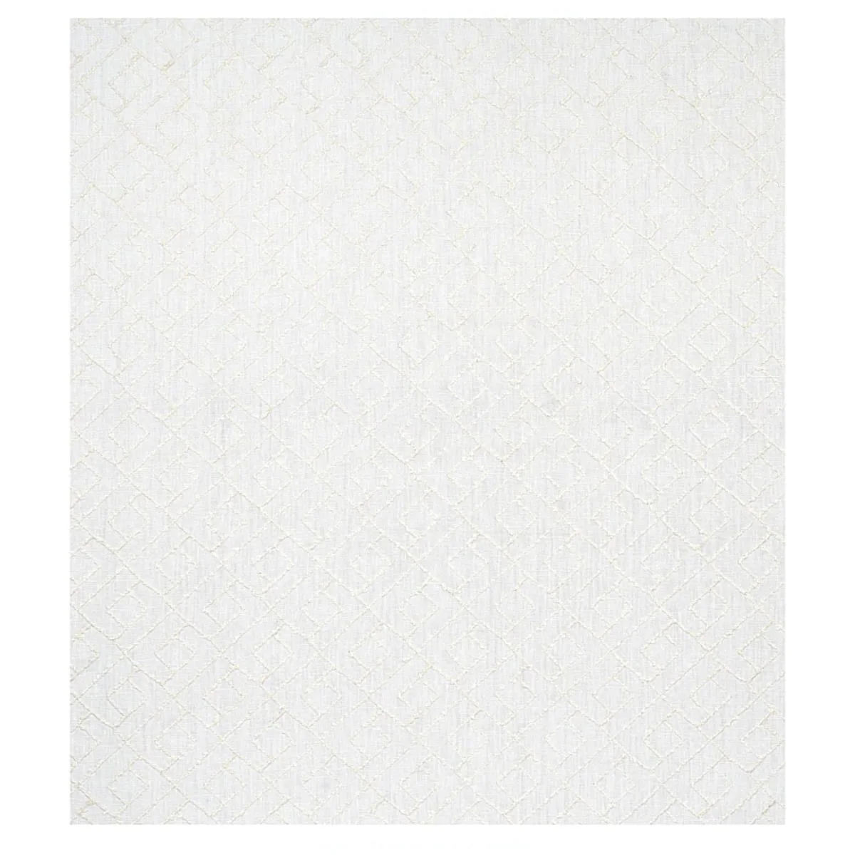 Schumacher 80131 Durant Embroidery Ivory fabric swatch