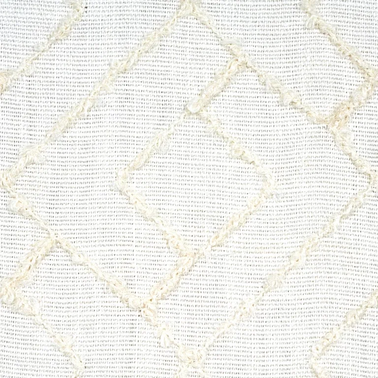 Schumacher 80131 Durant Embroidery Ivory fabric swatch