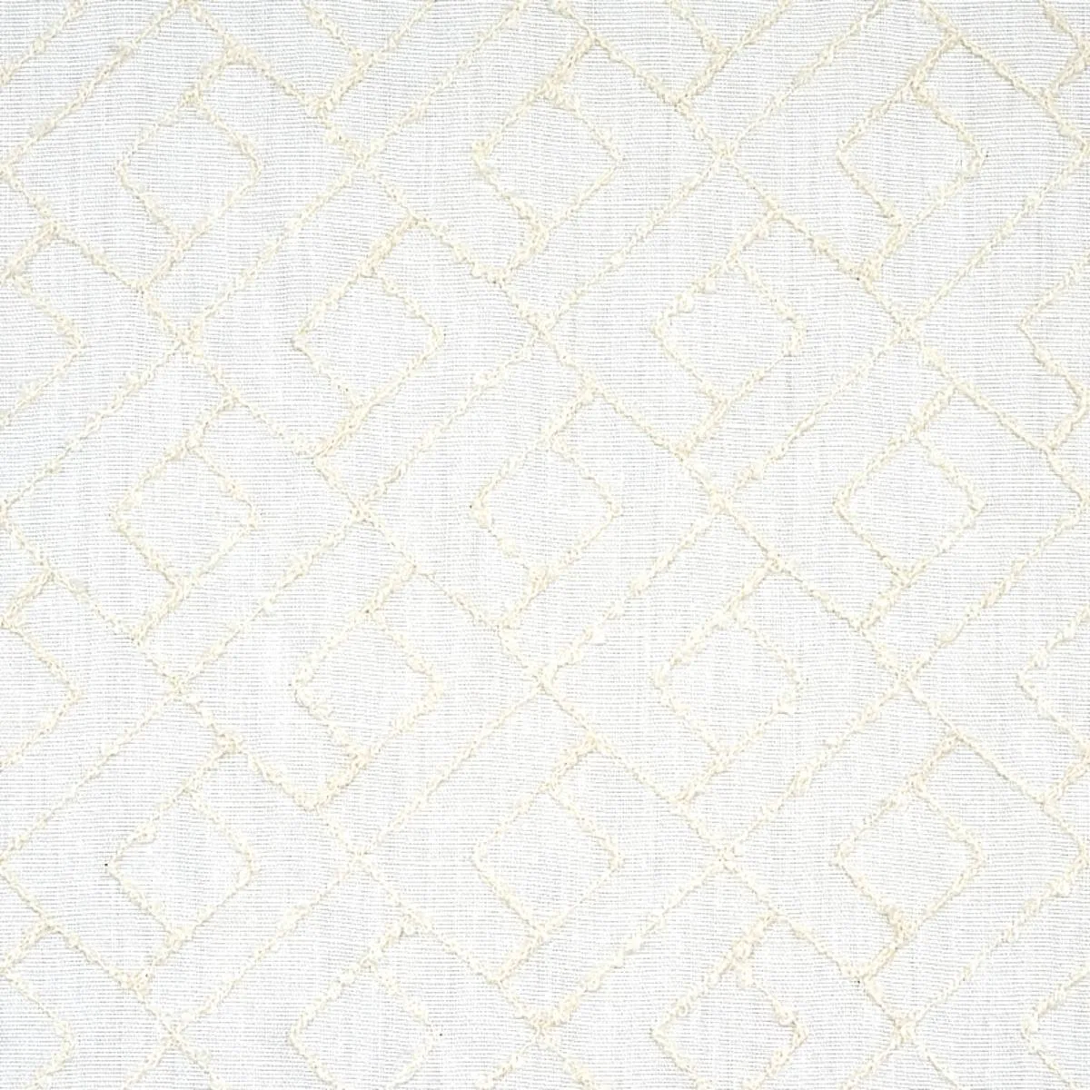 Schumacher 80131 Durant Embroidery Ivory fabric swatch