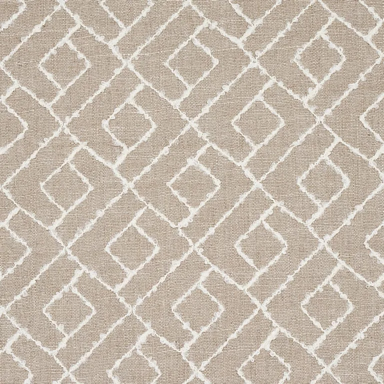 Schumacher 80130 Durant Embroidery Natural fabric swatch