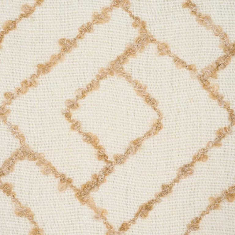Schumacher 80132 Durant Embroidery Ochre fabric swatch