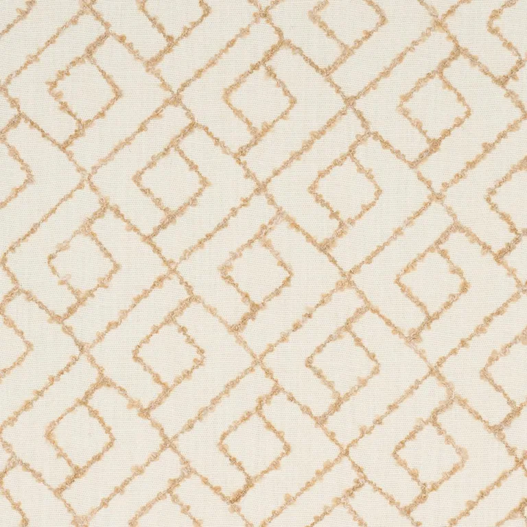 Schumacher 80132 Durant Embroidery Ochre fabric swatch