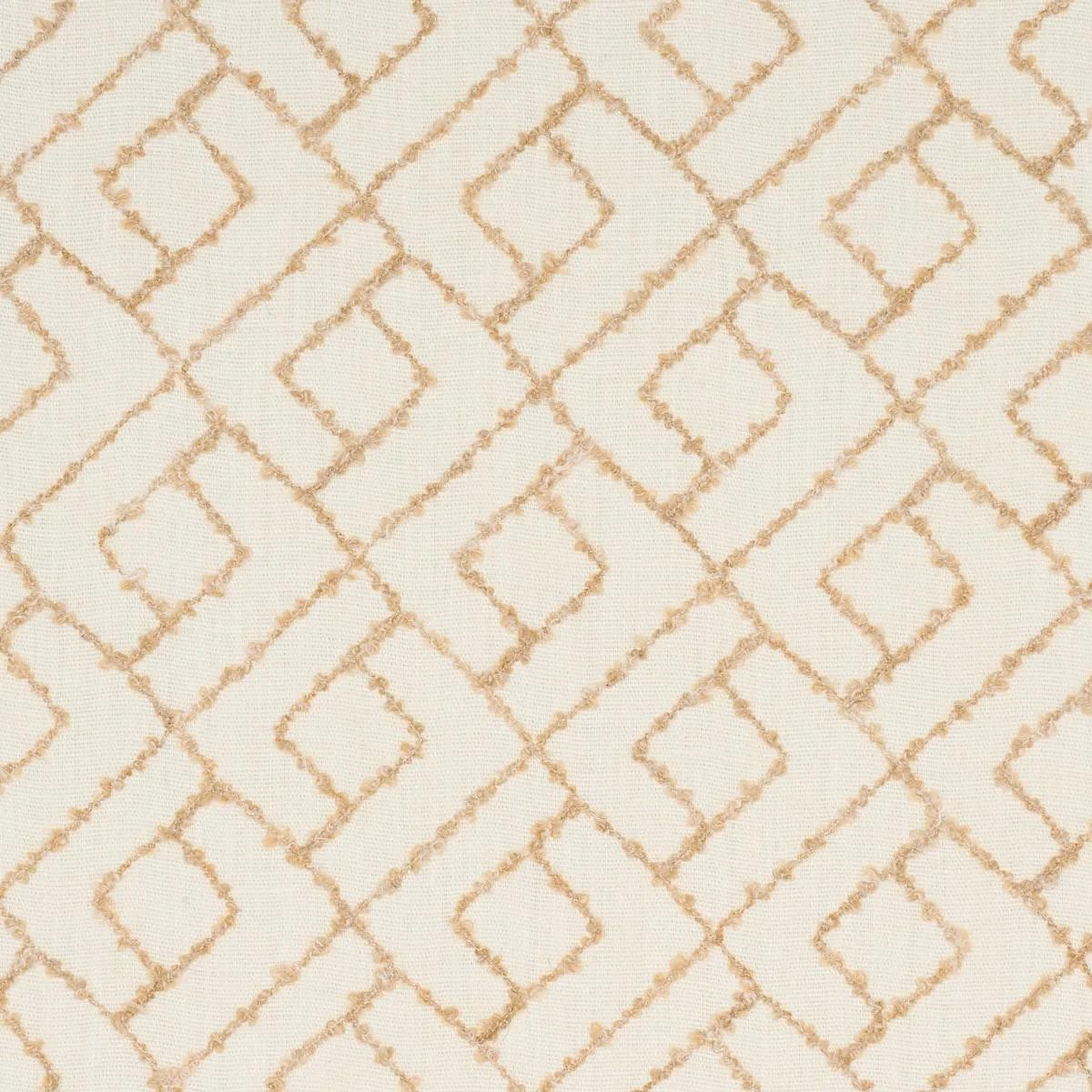 Schumacher 80132 Durant Embroidery Ochre fabric swatch