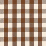 Schumacher 82942 Dutton Buffalo Check Coffee fabric swatch