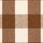 Schumacher 82942 Dutton Buffalo Check Coffee fabric swatch