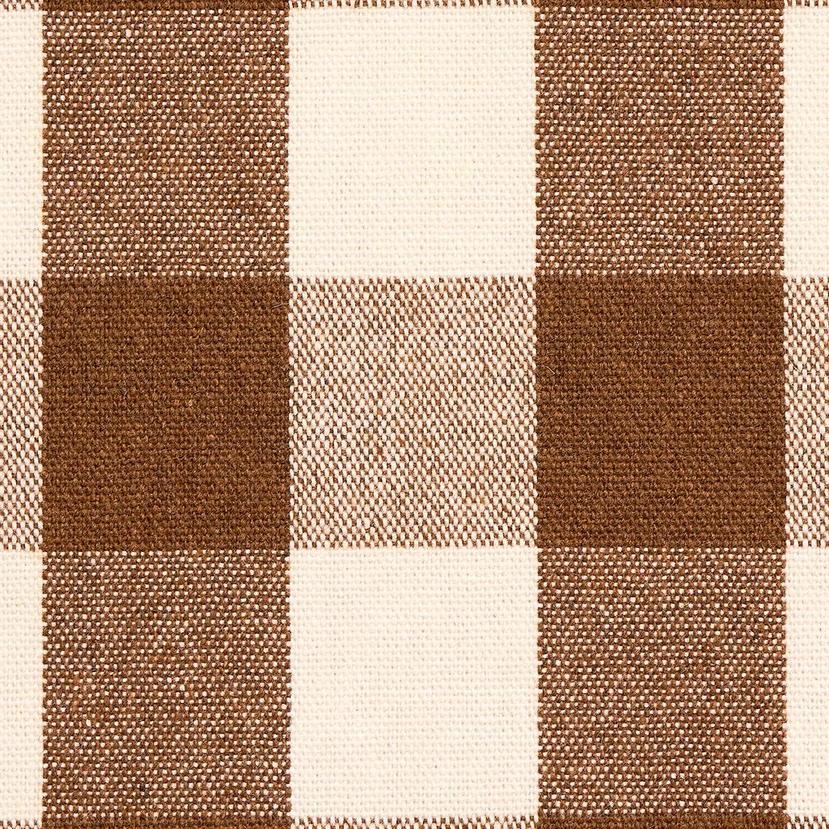 Schumacher 82942 Dutton Buffalo Check Coffee fabric swatch