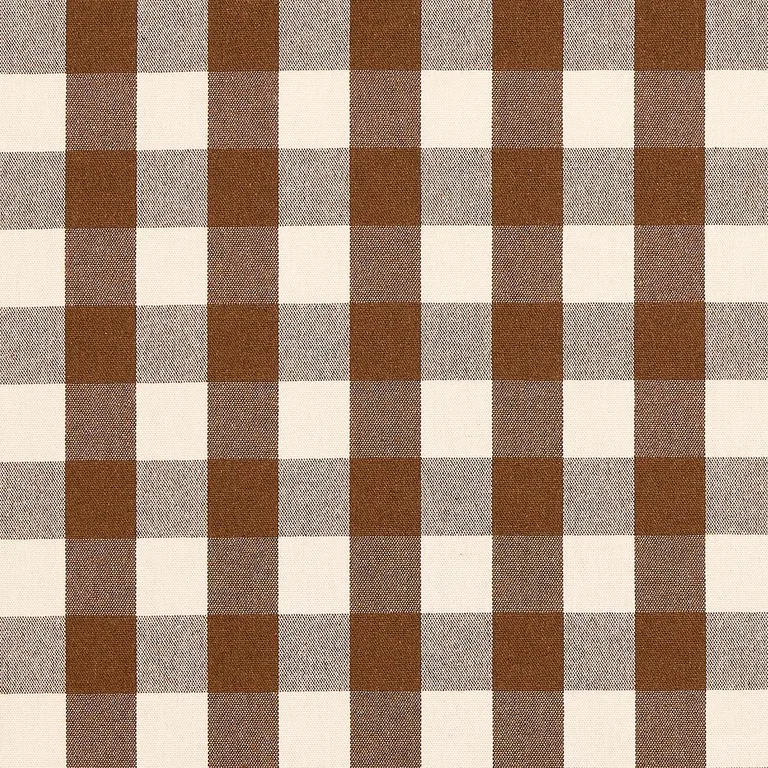 Schumacher 82942 Dutton Buffalo Check Coffee fabric swatch