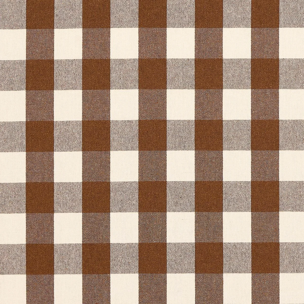 Schumacher 82942 Dutton Buffalo Check Coffee fabric swatch