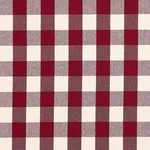 Schumacher 82943 Dutton Buffalo Check Crimson fabric swatch