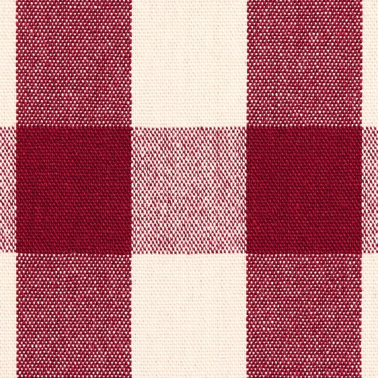 Schumacher 82943 Dutton Buffalo Check Crimson fabric swatch