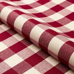 Schumacher 82943 Dutton Buffalo Check Crimson fabric swatch