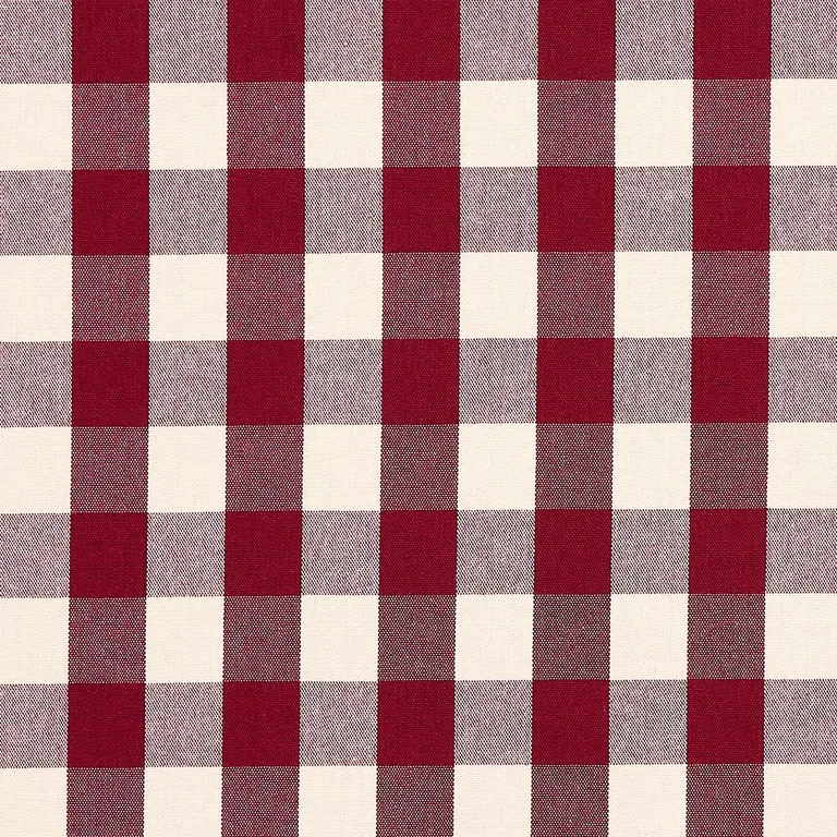 Schumacher 82943 Dutton Buffalo Check Crimson fabric swatch