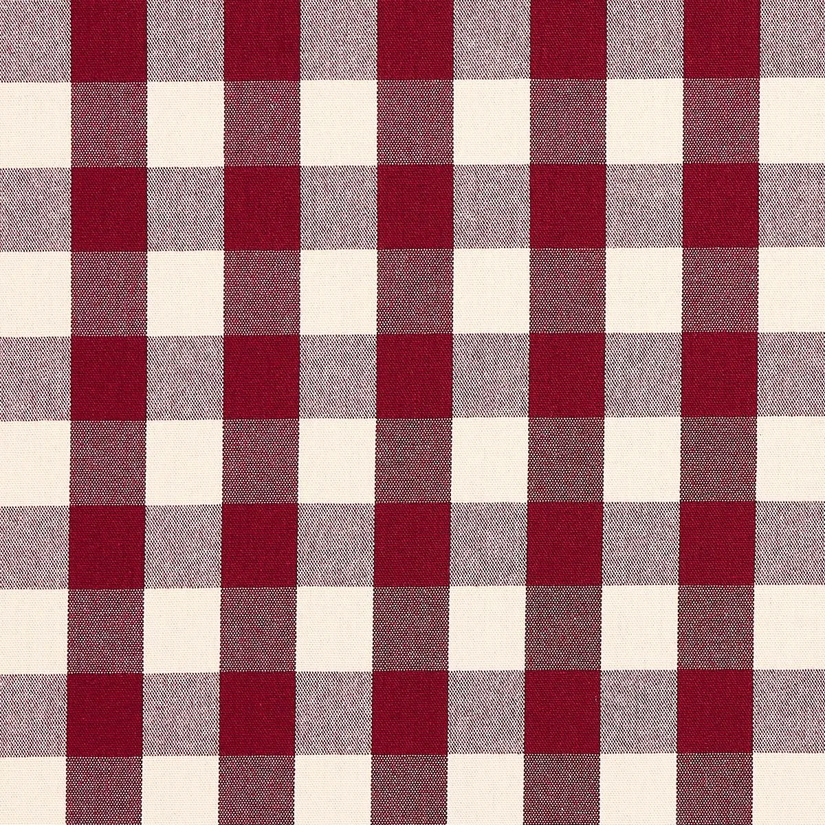 Schumacher 82943 Dutton Buffalo Check Crimson fabric swatch
